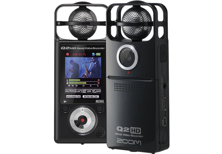 Зум Q2HD 1080P HD видеокамера Цифровой Профессиональный голос музыка встречи mp3