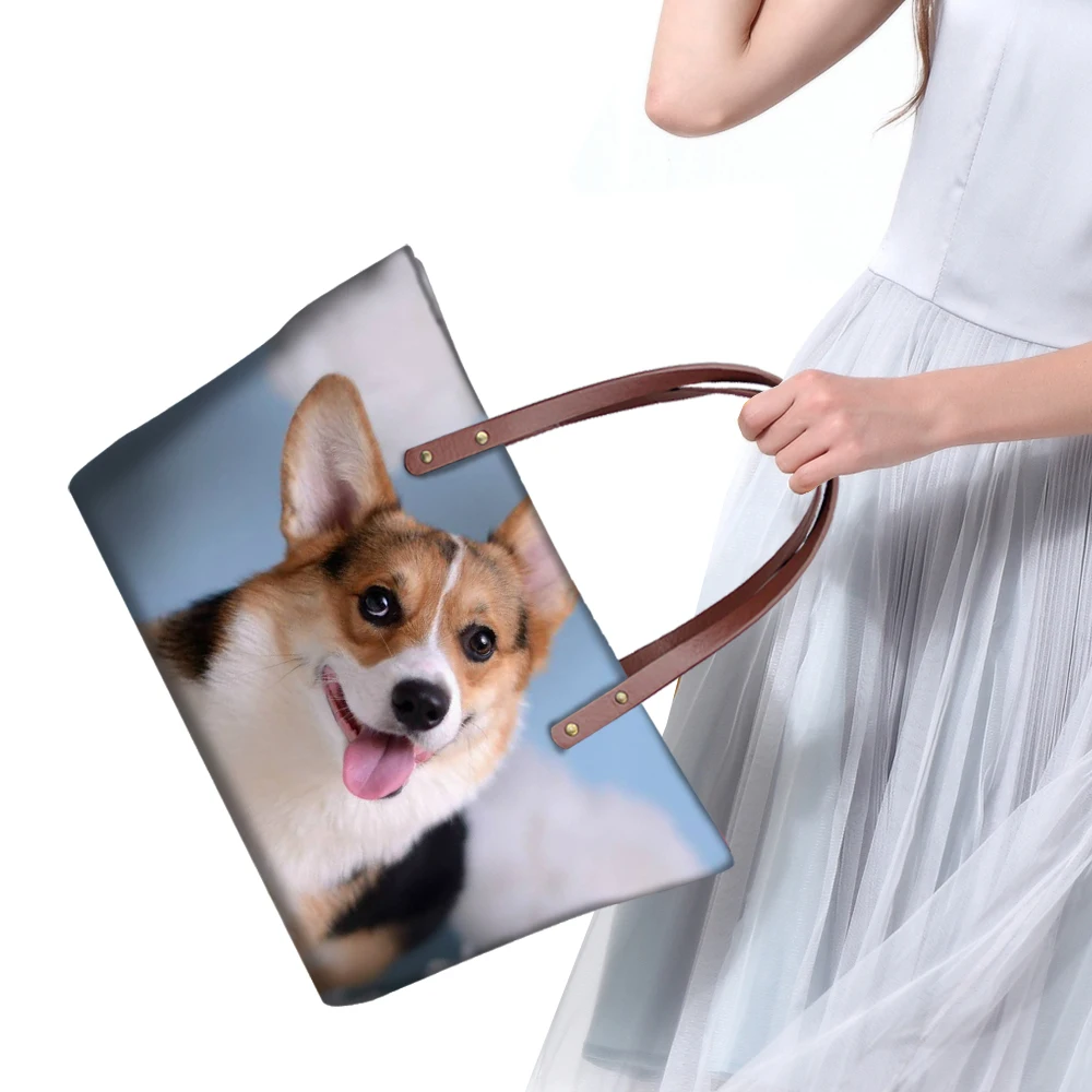 WHOSEPET женские сумки вельш корги топ ручка Tote модная сумка на плечо для дам милая