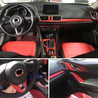 for mazda 3 axela 2013 2018 interior central control panel door handle 3d5d carbon fiber stickers decals car styling accessorie