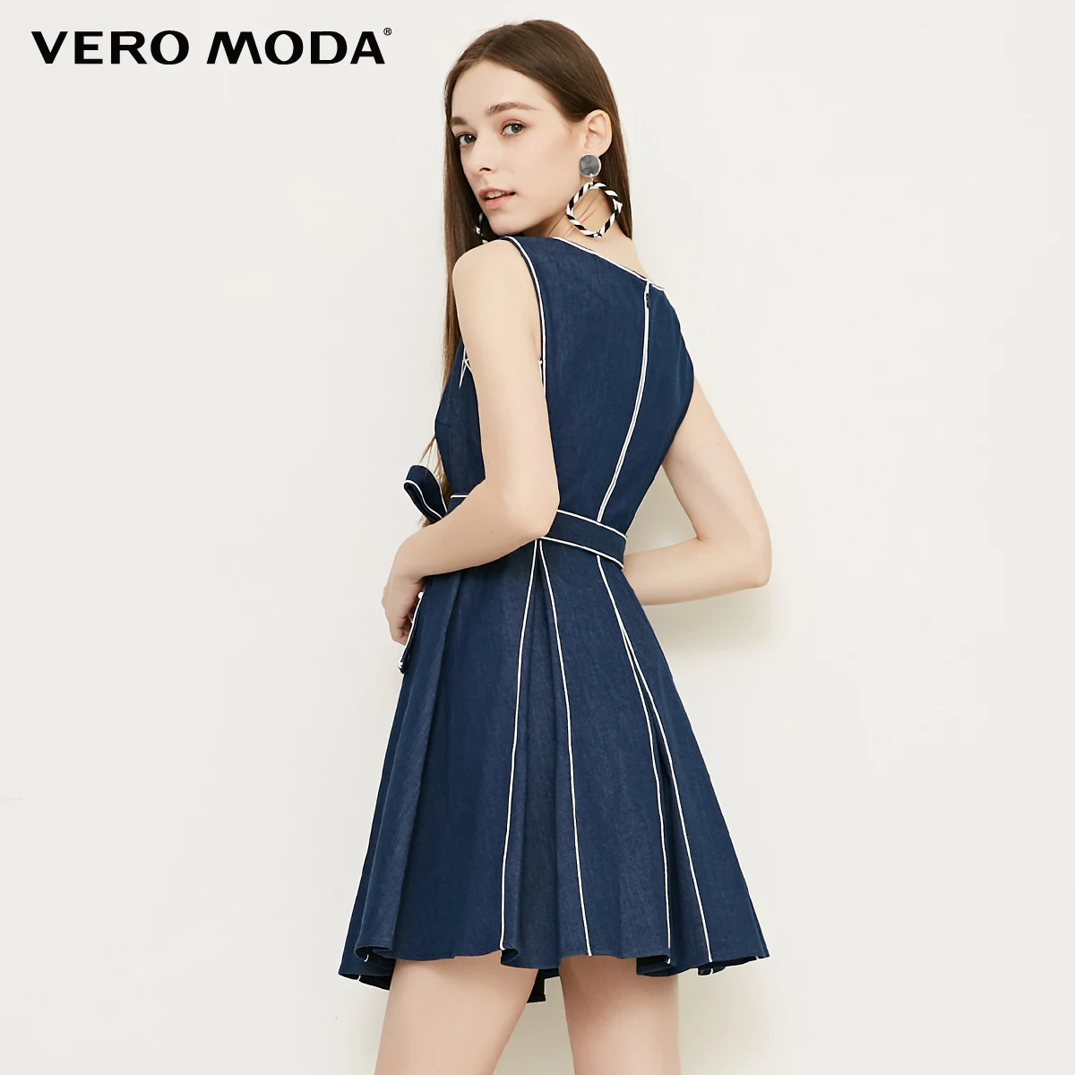 Vero Moda джинсовое платье без рукавов на шнуровке | 318342501