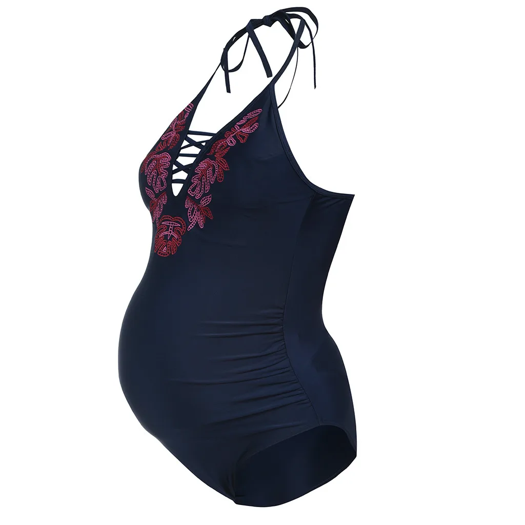 Купальник для беременных с принтом листьев и трубок|Комбинезоны| |