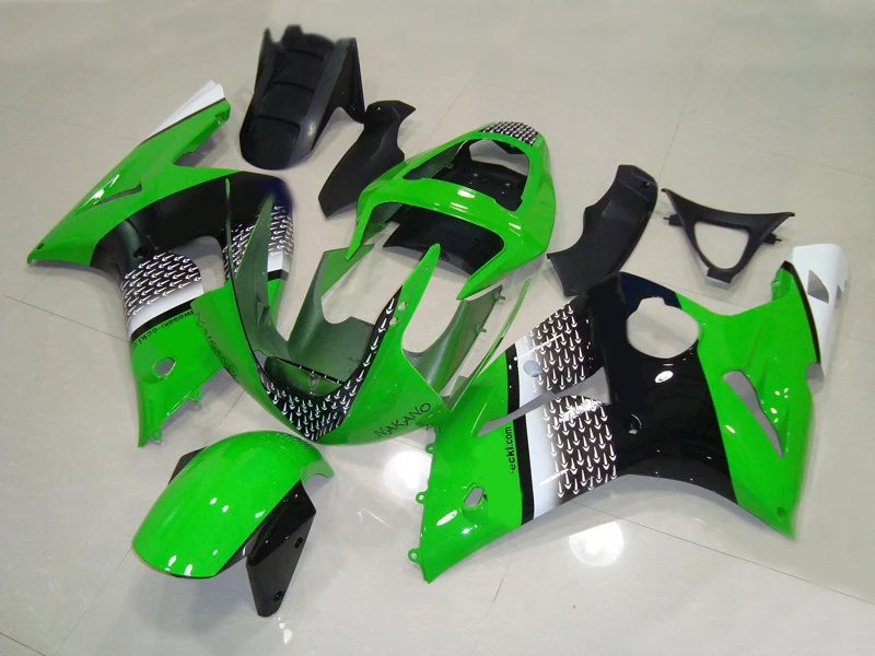 Набор обтекателей литьевой формы для KAWASAKI Ninja ZX6R 03 04 636 2003 2004 Зеленый Черный ABS