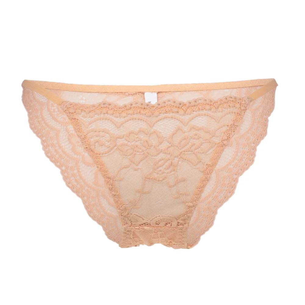 DeRuiLaDy Hot Sale New Lace Transparent Women Low Rise Sexy Underwear Panty Women's Bowknot Lace Crotch Briefs
