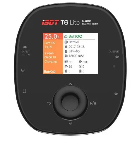 ISDT T6 Lite 600 Вт T6 780 Вт T8 1000 Вт 25А умное зарядное устройство для аккумуляторов 2 S-6 S Lipo версия на английском языке