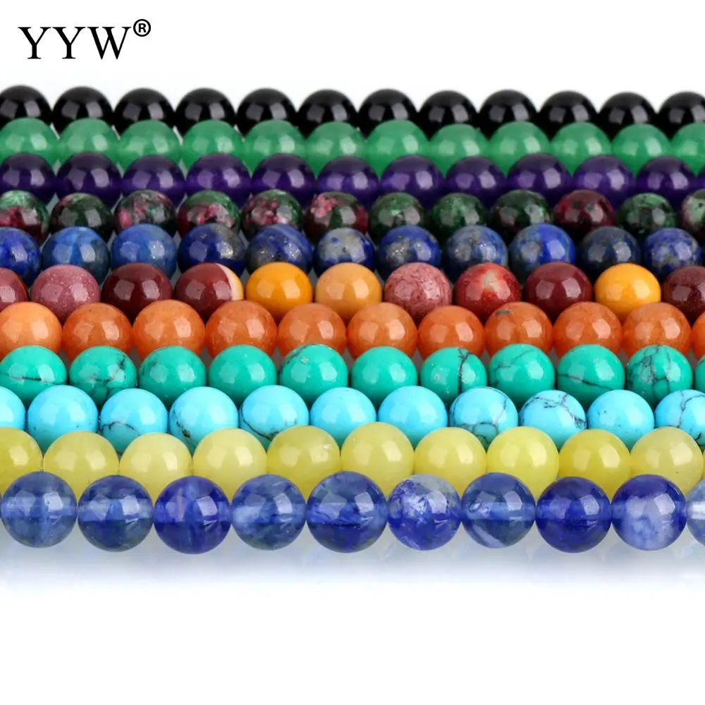 Nature Gem stone Beads Round Snowflake Obsidian PictureJasper Loose 4mm For Jewelry Making Necklace DIY Bracelet | Украшения и