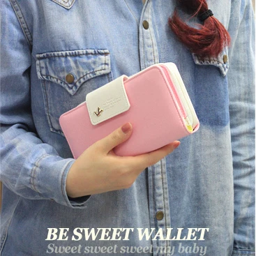 2014 Women Brand Wallets Famous Designer PU Leather Purses Multi Colors Free Shipping pj039 | Багаж и сумки