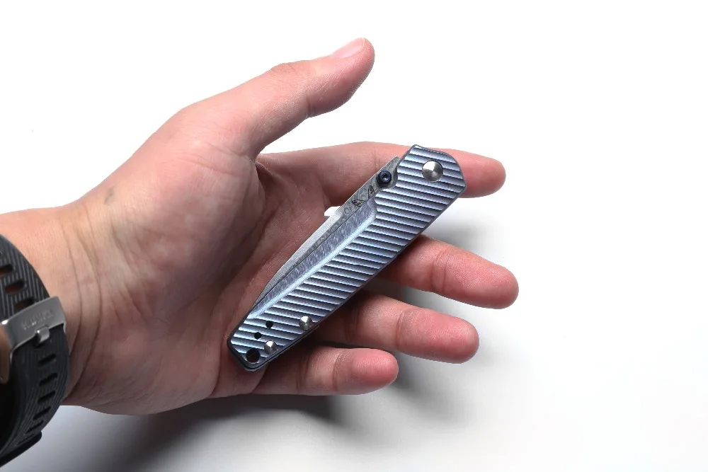 DICORIA OEM BM 485 titanium Damasteel оси складной нож Медь шайба охота кемпинг карман Открытый