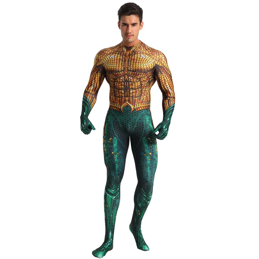 Костюм для косплея из фильма Лиги Справедливости Aquaman супергерой Arthur Curry Orin Zentai