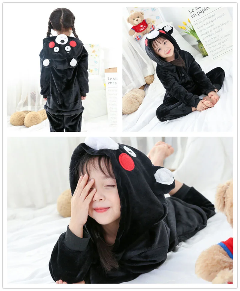 Onesie/Детские пижамы кигуруми с единорогом; Пижама с рисунком панды, единорога, стежка; Фланелевая Пижама для мальчиков и девочек; пижамы с капюшоном для косплея; От 3 до 13 лет