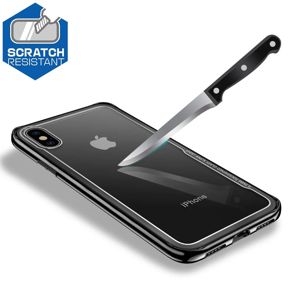 Чехол из закаленного стекла для iPhone X, XR, XS, Max, чехол, Роскошная золотая рамка, защита от царапин, противоударный чехол для iPhone 8, 7, 6, 6s Plus, 11 Pro