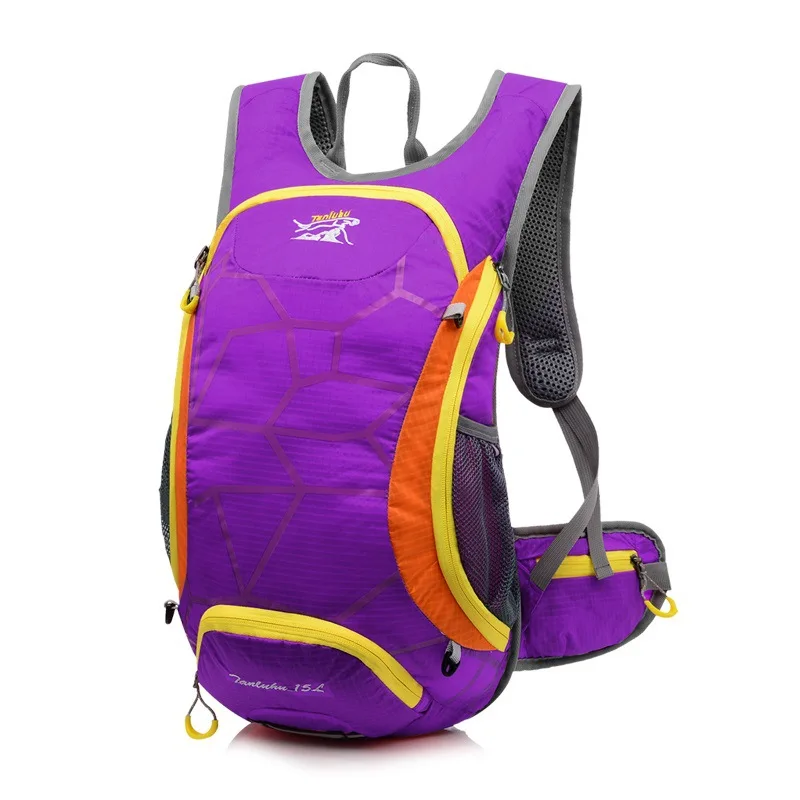 B purple 15л велосипедный рюкзак, велосипедный рюкзак, водонепроницаемый нейлоновый рюкзак для езды на дороге, велосипедный рюкзак для женщин и мужчин, дорожная сумка, рюкзак для путешествий - Цвет: B purple