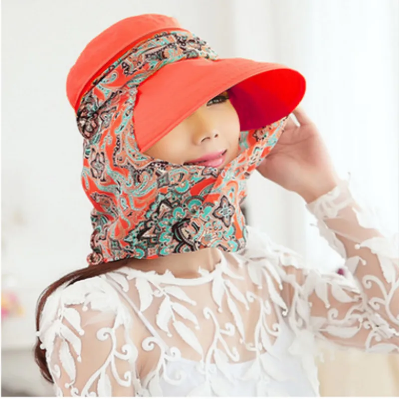 Женская пляжная шляпа с широкими полями и цветочным принтом | Аксессуары для