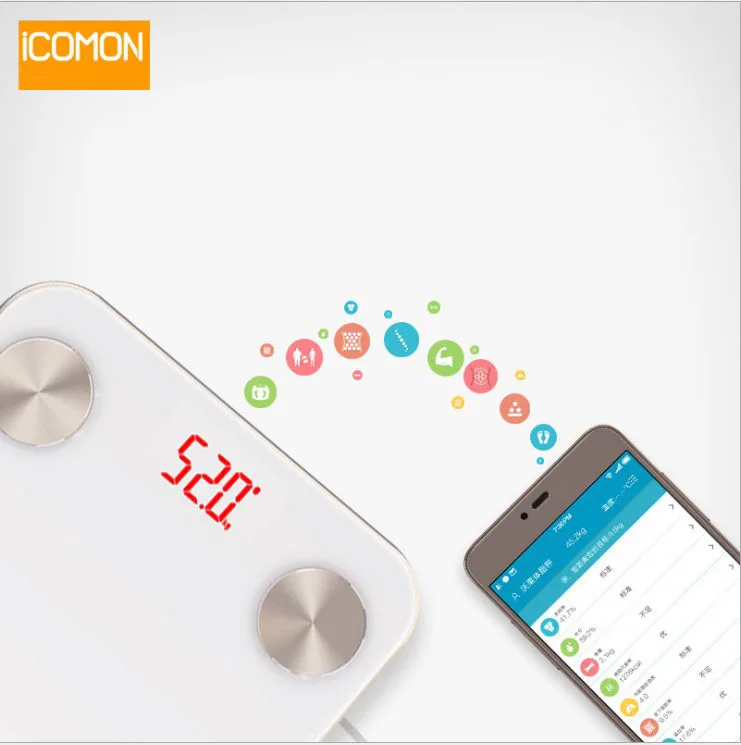 Умные напольные весы для ванной комнаты электронные веса жира в теле домашний