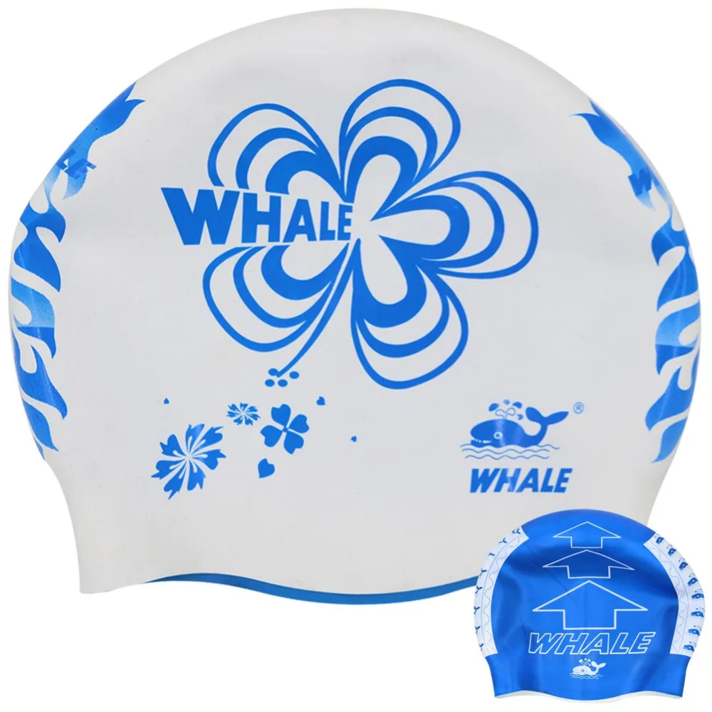 WHALE Brand Free shipping bone swimming cap silicone swim caps for men women CAP800 | Спорт и развлечения