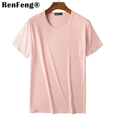 O-NECK PINK Мужская впитывающая быстросохнущая футболка эластичная компрессионная облегающая с коротким рукавом нижнее белье из бамбукового волокна майки спортивные ночные футболки - Цвет: O-NECK PINK