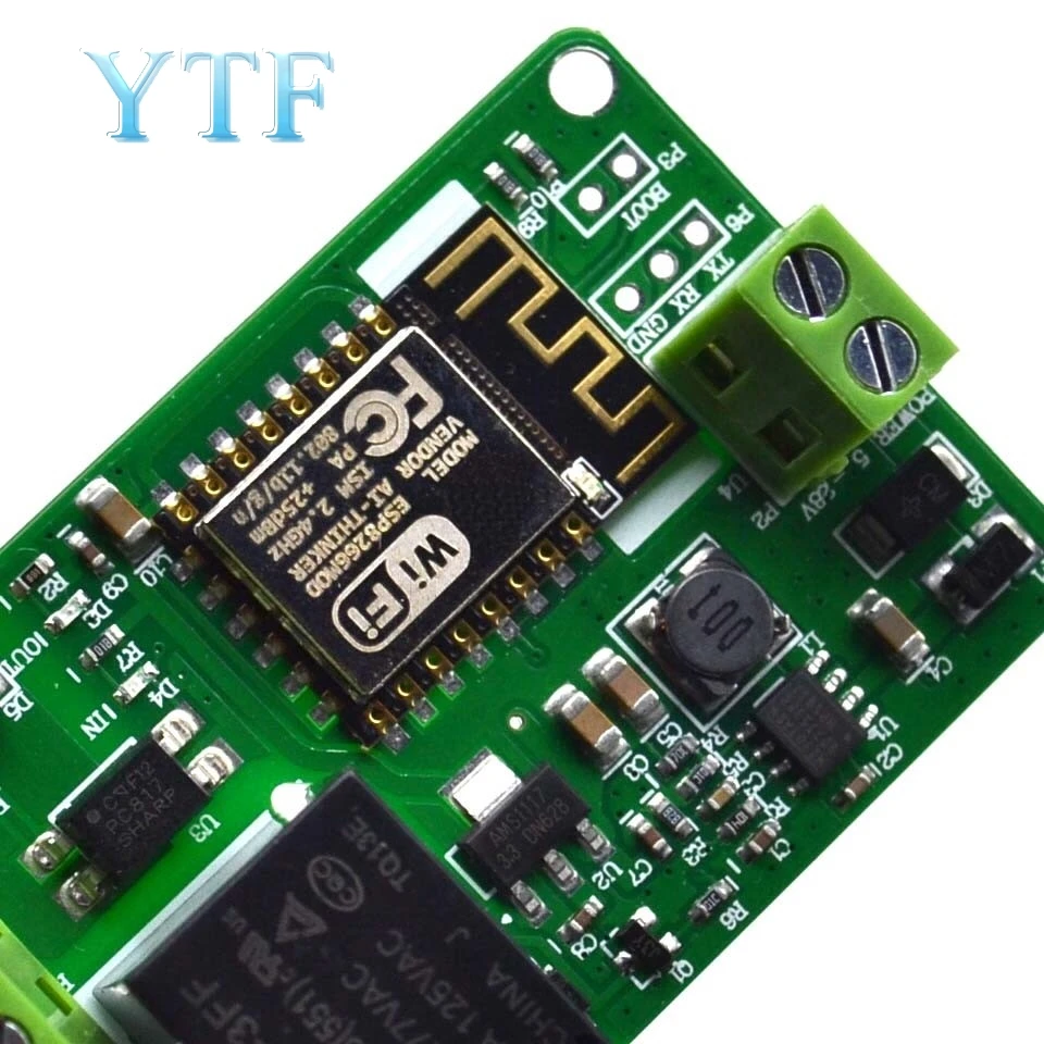 ESP8266 10A 220 в сетевой релейный WIFI модуль вход DC 7 В ~ 30 модули 65x40x20мм|Аксессуары для