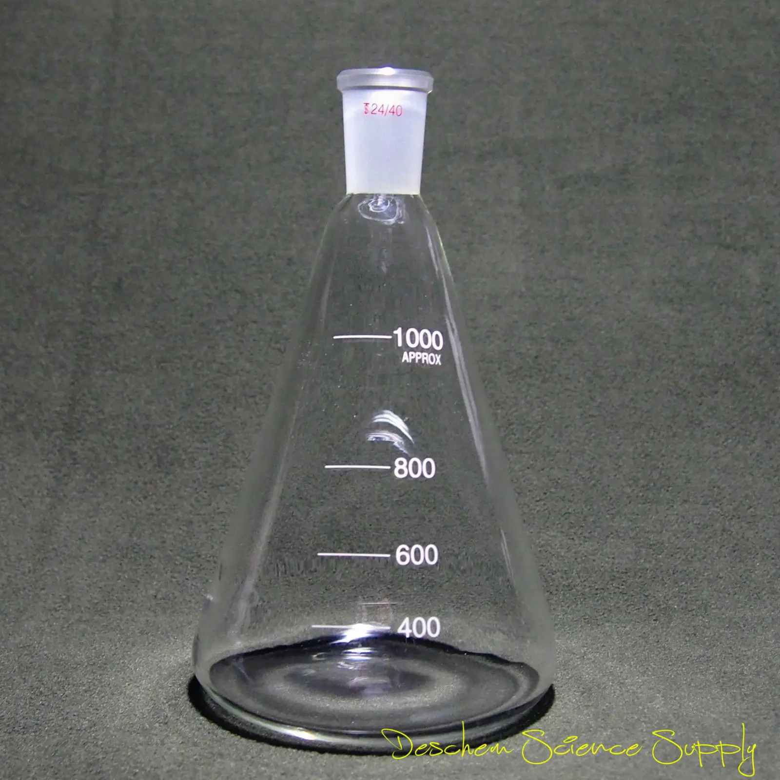 1000 мл 24/40 стеклянная фляжка Erlenmeyer 1л коническая бутылка посуда для сухой