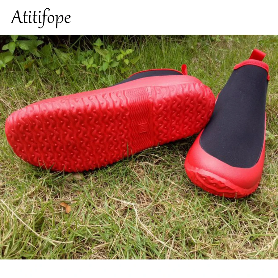 Унисекс Неопреновая Обувь для дождя и садоводства низкая короткая обувь мытья