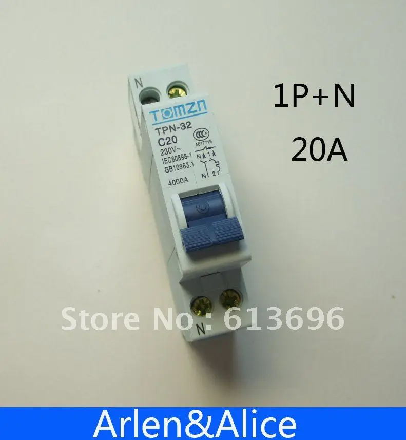 Автоматический мини выключатель DPN 1P + N 20A MCB|breaker abb|mcb circuit breakermcb mini breaker |