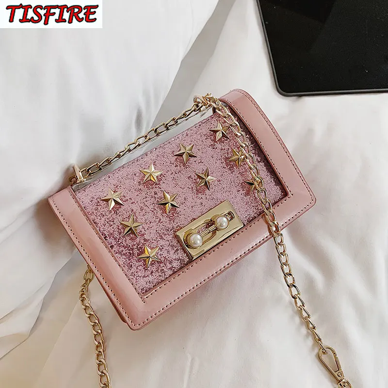 Женская сумка через плечо прозрачная пластиковая карамельных цветов гелевые