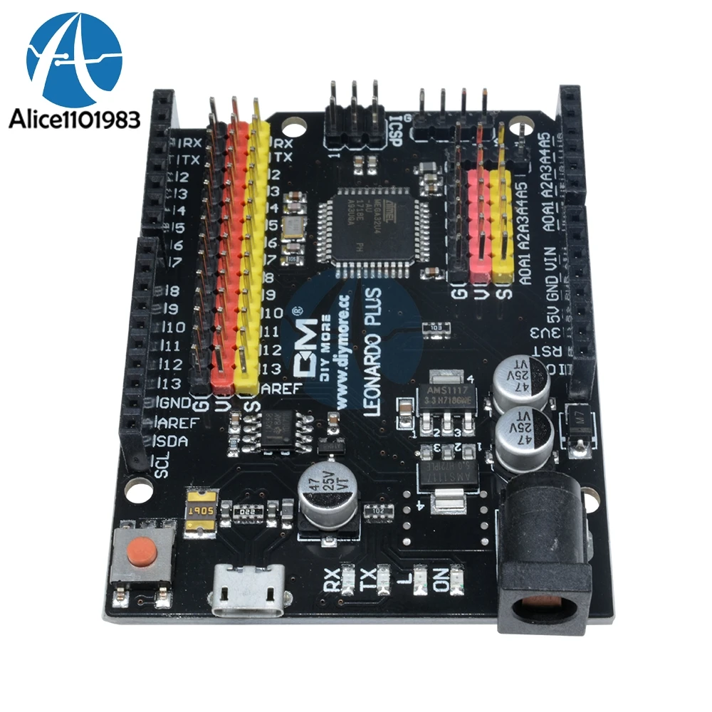 Плата Leonardo R3 Plus CH340 G CH340G ATmega32U4 AU микроконтроллер модуль Micro USB совместимый с