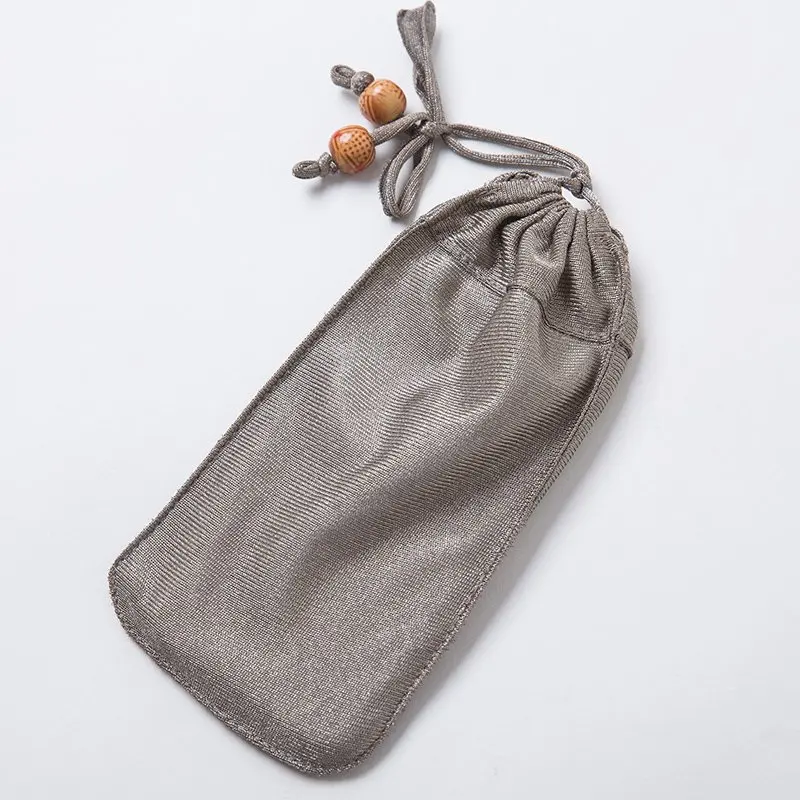bag Чехол для мобильного телефона из серебристого волокна с защитой от радиации для iphone 11 PRO MAX XS XR X 8 plus - Цвет: bag