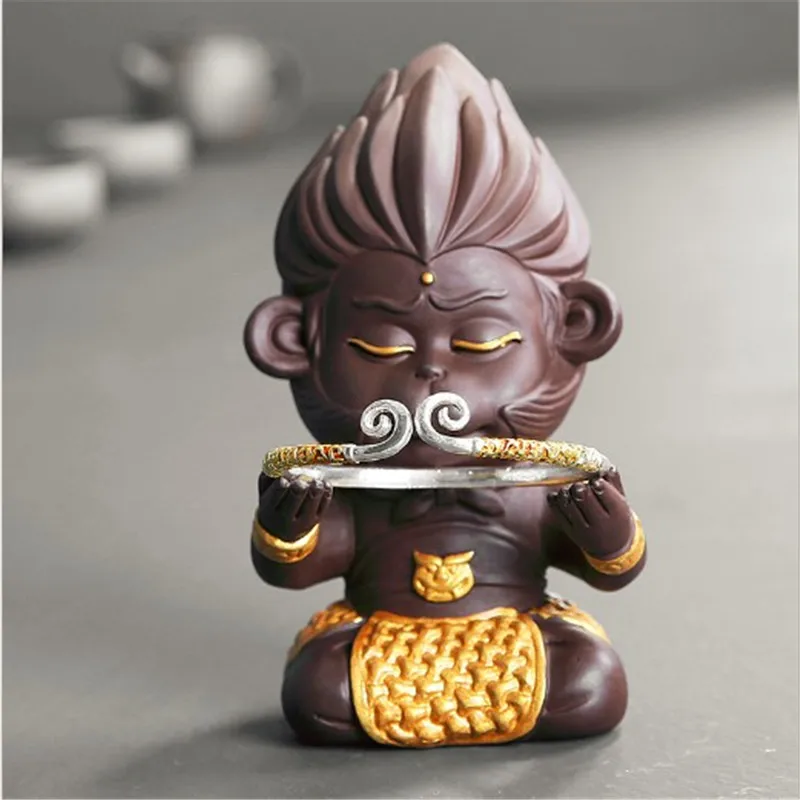 FREE SHIPPMNENT Home Decorated Car Pet Purple Clay China Legend The Monkey king