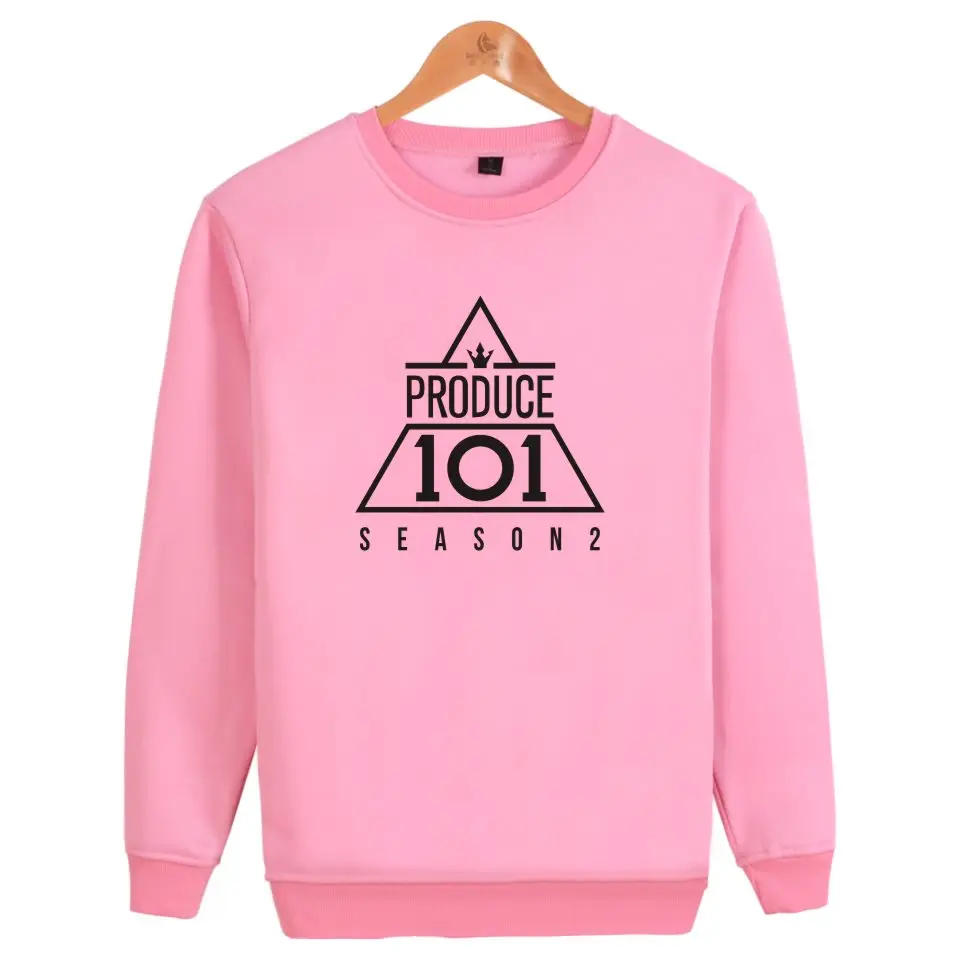 Produce 101 Wanna One Hoodies Women Kpop Pink Sweatshirt WANNA ONE Pullover Cotton Hoodie Clothes Black Plus Size | Женская одежда