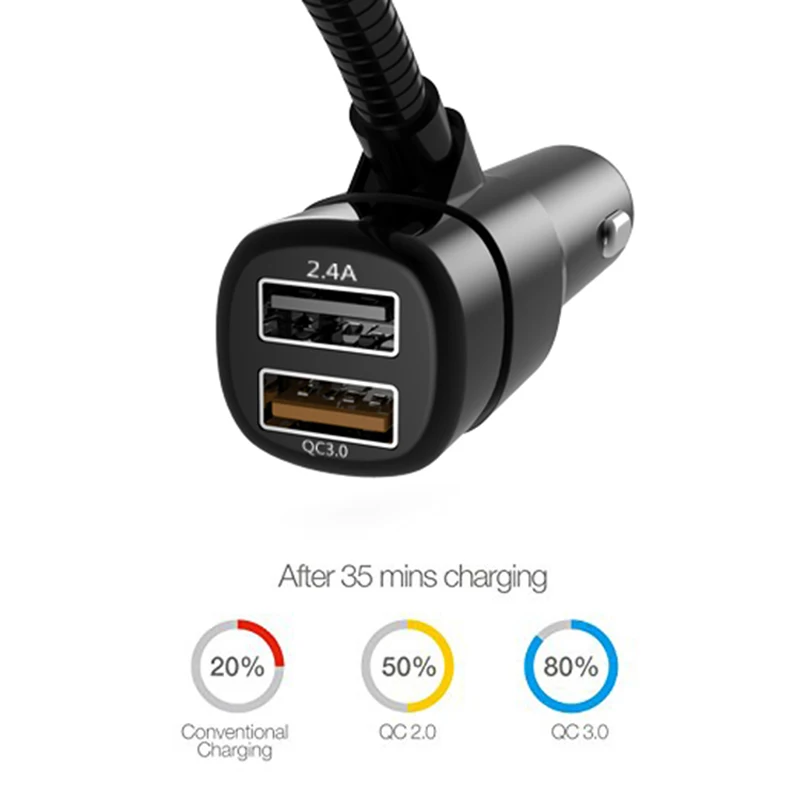 YASOKRO Автомобильный MP3-плеер Беспроводной A2DP Bluetooth гарнитуры автомобильный FM трансмиттер QC3.0 Quick Charge Поддержка TF-карты/U диск