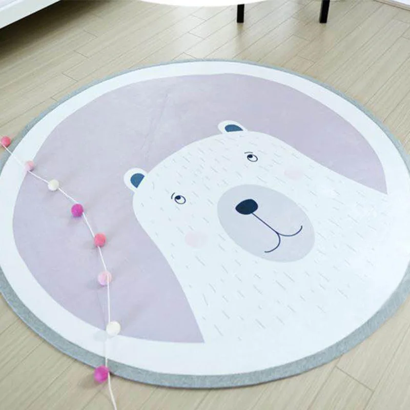 Скандинавский круглый детский коврик 100 см игровые коврики детские для занятий в