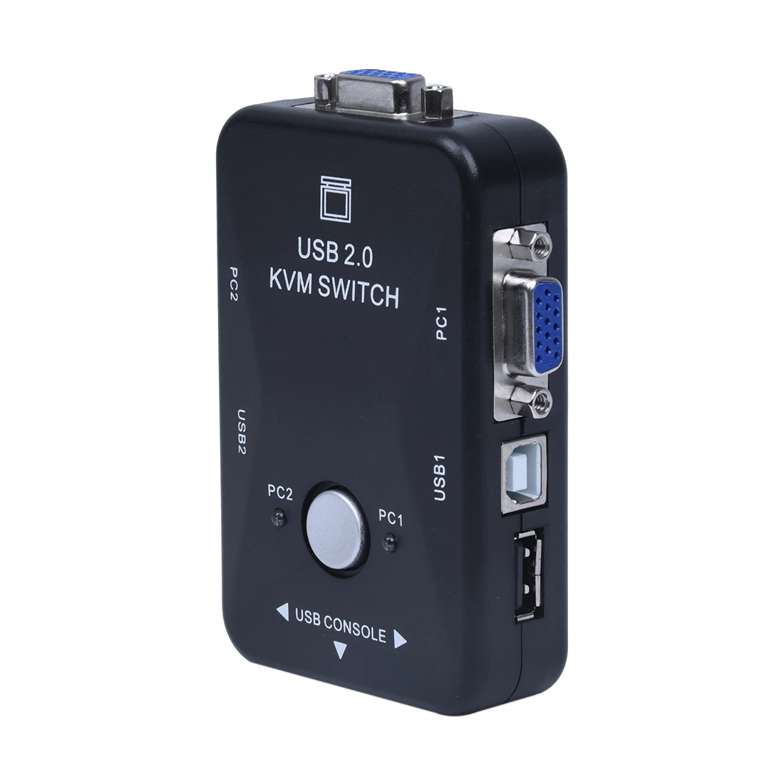 Все в одном мини 2 порта KVM ручной переключатель Box адаптер w USB