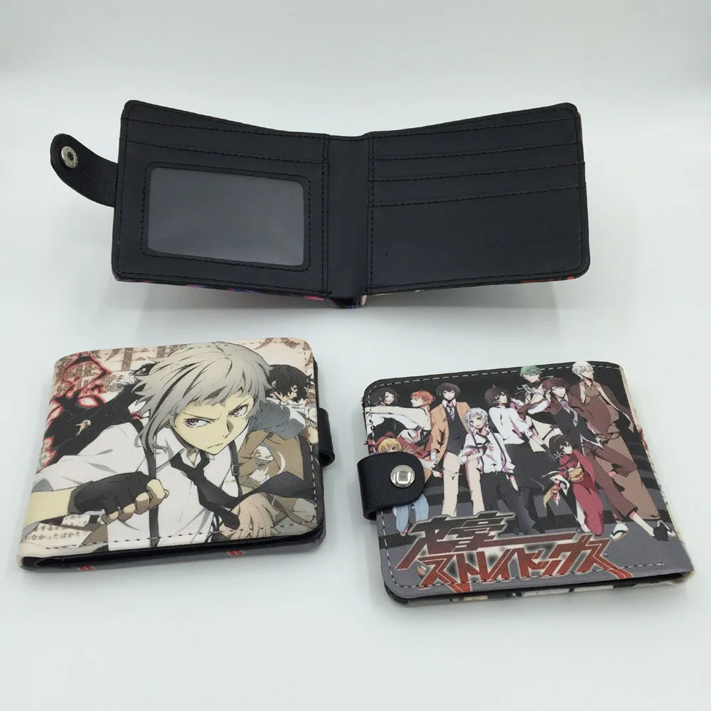 Bungo Stray Dogs Японского аниме «Haikyuu hinata» Syouyou Синтетическая кожа Изысканный бумажник на кнопке/кошелек - Цвет: Bungo Stray Dogs