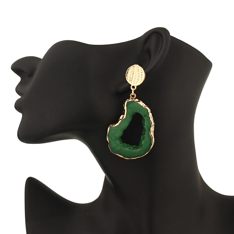 Женские серьги в стиле бохо Dayoff большие из смолы европейском разноцветные