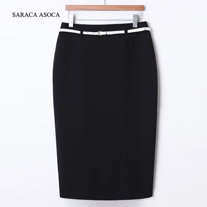 Юбка карандаш Женская длинная до колена облегающая однотонная модная юбка с