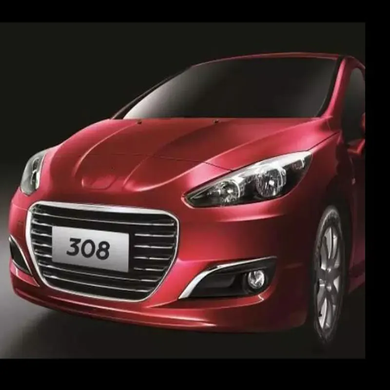 Для Peugeot 308 2012 2015 передние фары стеклянная маска оттенки прозрачная оболочка