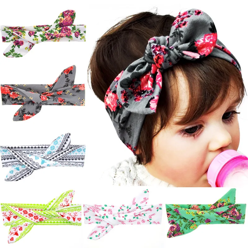 1 шт. новые яркие Boho новорожденных повязка с принтом эластичная лента украшение