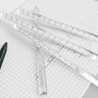 Прозрачная прямая Линейка 15 см, канцелярские принадлежности для студентов, простые треугольные линейки, детские весы с обеих сторон, акриловые измерительные инструменты