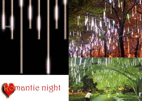 50 см рождественские огни Метеоритный дождь трубы из светодиодов для ну вечеринку