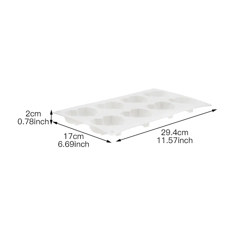 Силиконовые формы с 8 отверстиями инструменты для выпечки в форме алмаза тортов