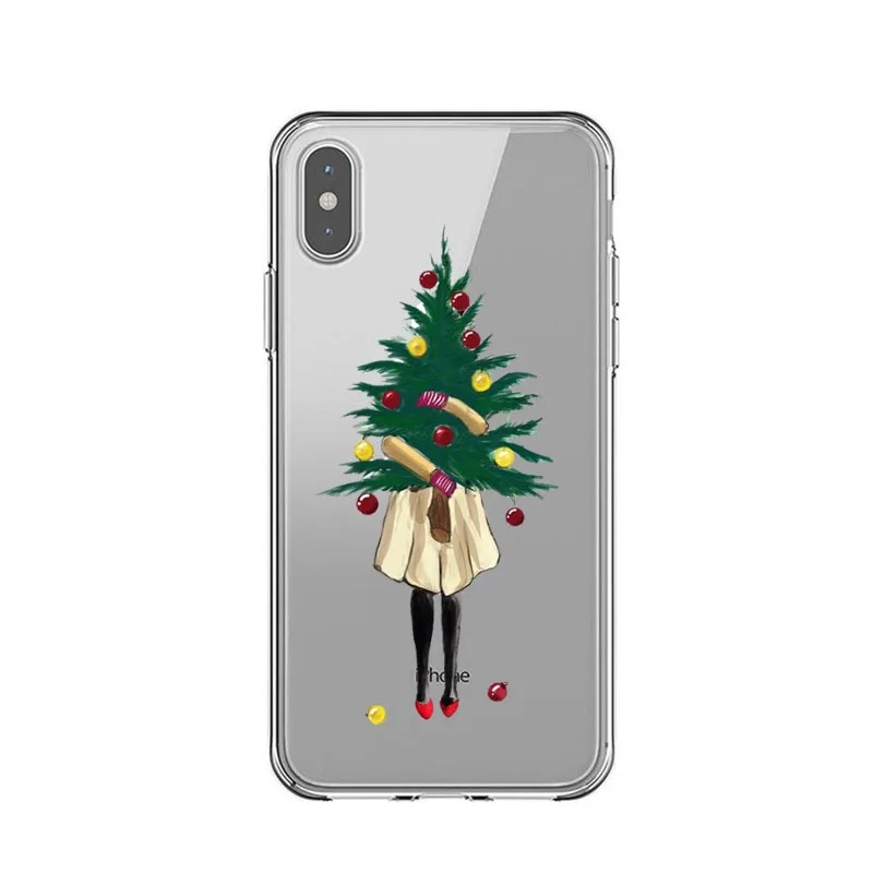 Чехол Vogue girl для iPhone 11 Pro Max с надписью &quotMerry Christmas&quot новый год лось мягкий чехол
