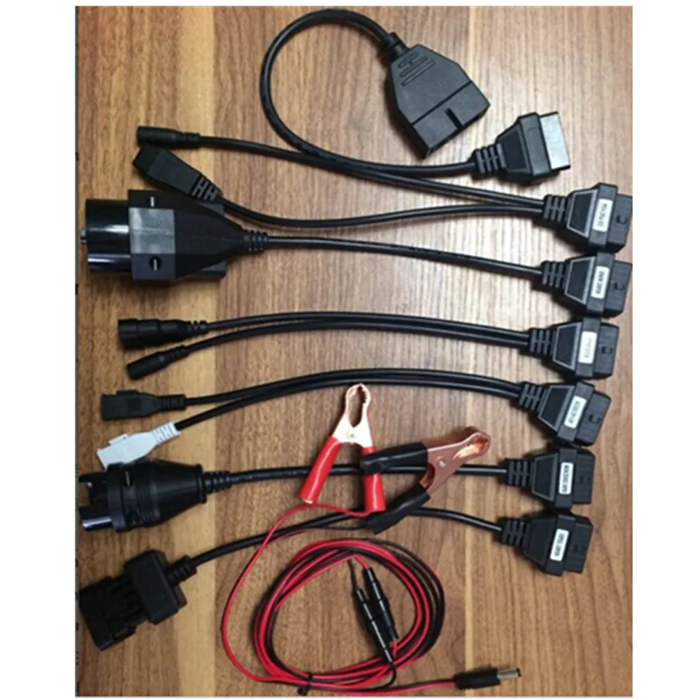 OBD OBD2 Полный комплект 8 автомобильных кабелей работает для vd tcs cdp автомобильный