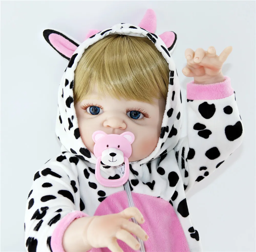 Bebes reborn 23 &quot57 см полностью силиконовый винил baby girl куклы блонд парик может