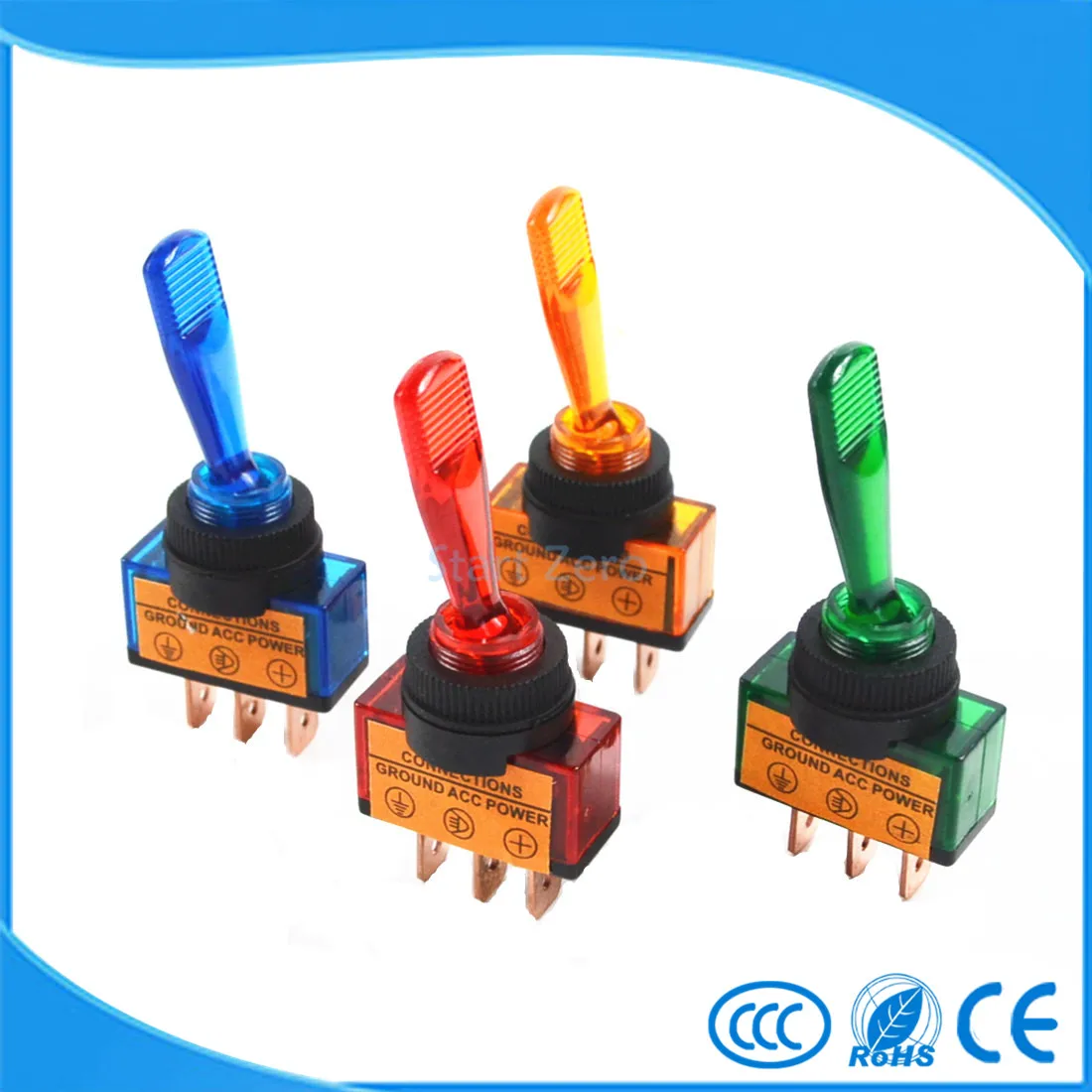 Автомобильный тумблер 3 Pin ВКЛ ВЫКЛ с лампой DC 12 В V 20A|lamp switch|on-off toggle switchswitch lamp |