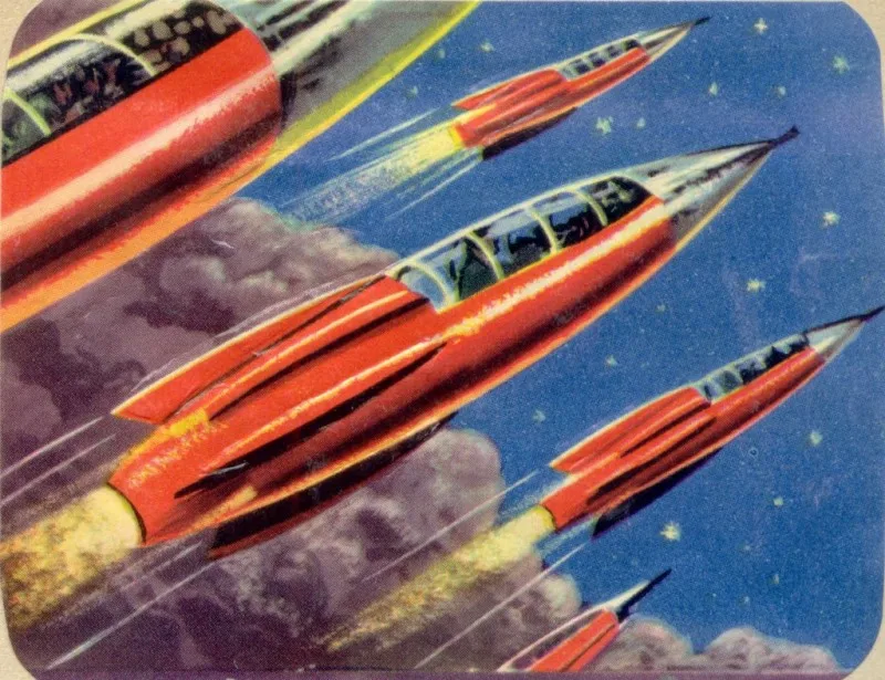 Starship Red Cross Sci-Fi Illustration Kids Vintage Art Decorative Kraft Poster Canvas Painting Wall Sticker Home Decor Gift | Дом и сад
