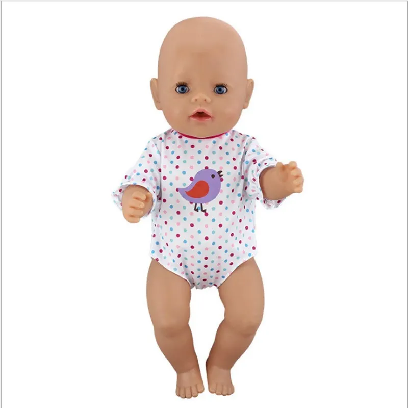 Q-109 Born New Baby Fit 17 дюймов 43 см кукольная одежда Кукла цельная одежда сова маленький белый кролик ночная рубашка аксессуары для ребенка подарок - Цвет: Q-109