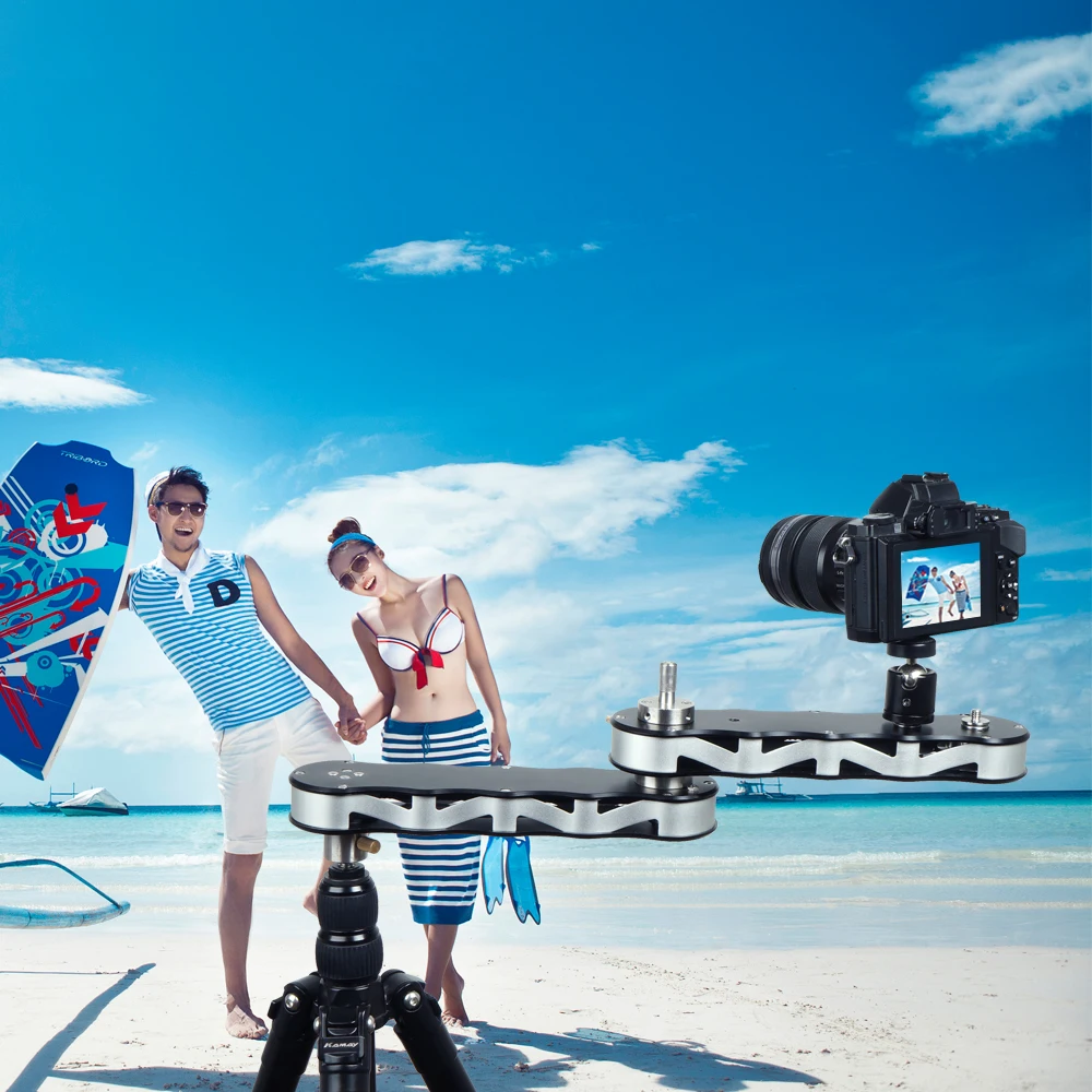 Новинка Commlite 4 кратное расстояние Выдвижной мини слайдер из алюминиевого сплава