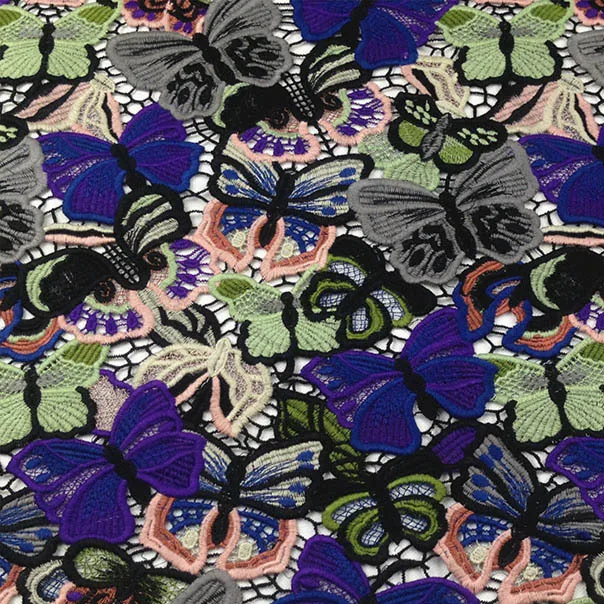 Роскошные красочные бабочки hevery ткань вышивки/вышитые домашние действия роль ofing