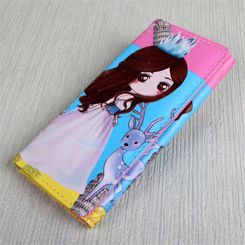 Женский кошелек для девушек и подростков милые бумажники с рисунками держатели