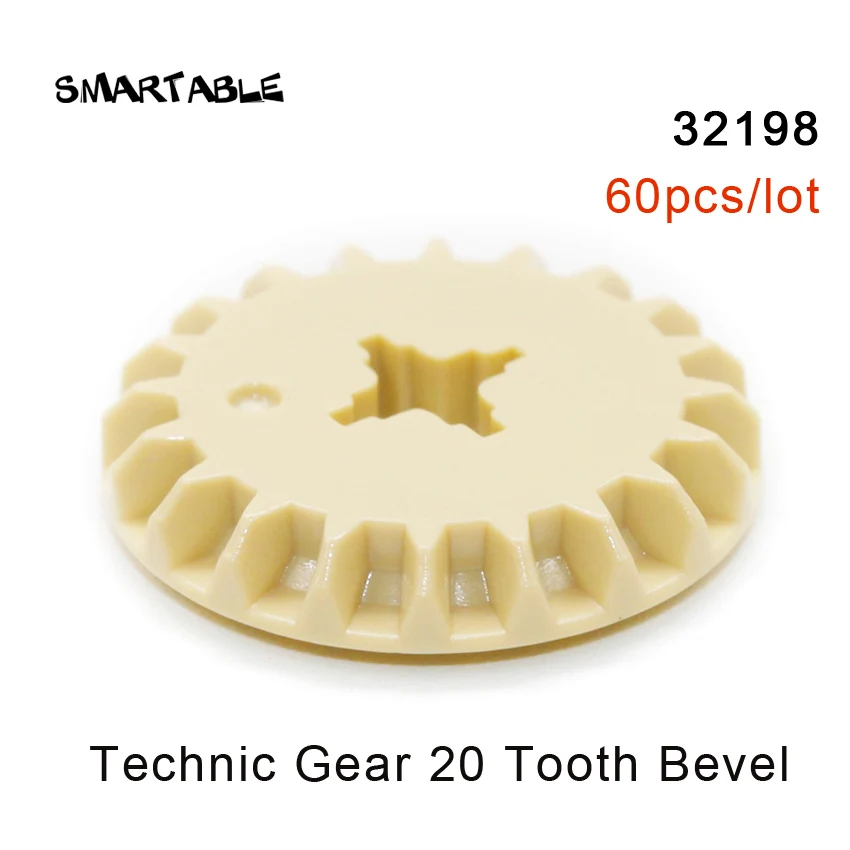 32198-60pcs Smartable Technic Шестерни части строительный блок игрушки набор MOC модель для детей Совместимые все бренды 32498/62821/76244/87407/94925 - Цвет: 32198-60pcs