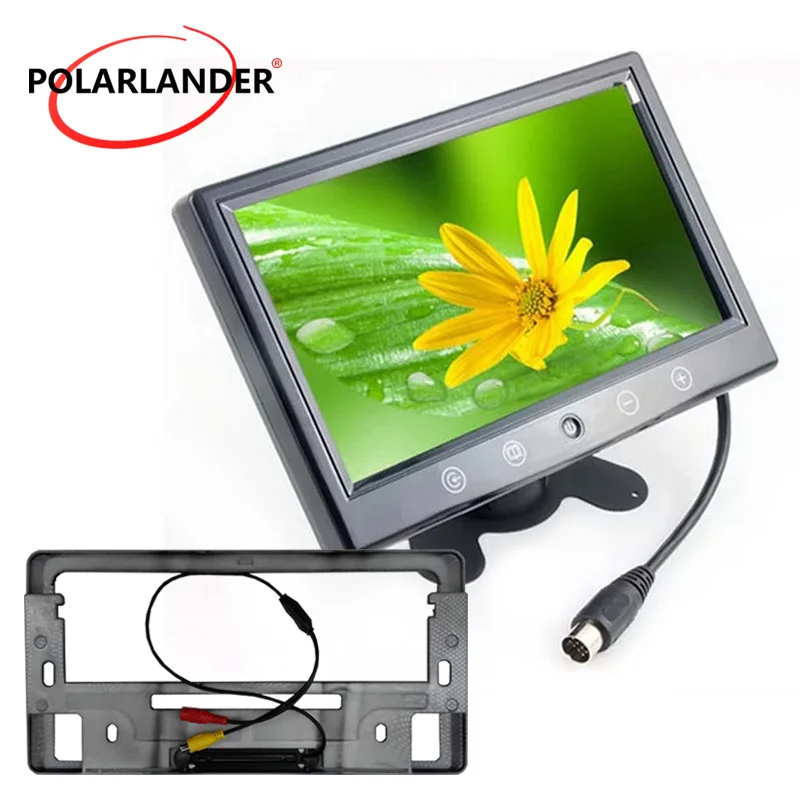 

9" TFT Car Monitor For Japan/US/Korea License 16 LED 360 Degree Wireless Transmitter Parking Radar Reversing Camera HD Desktop